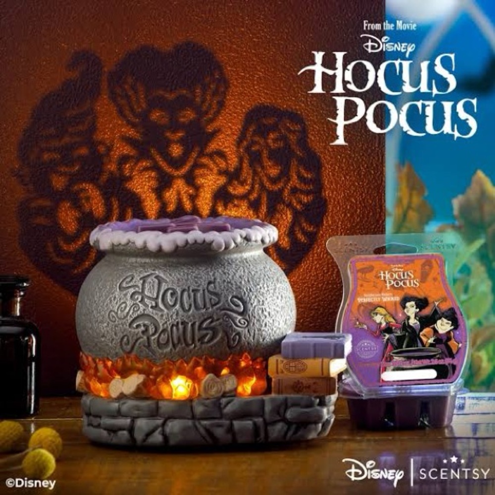Scentsy Hocus Pocus Cauldron Warmer - Gray and Purple